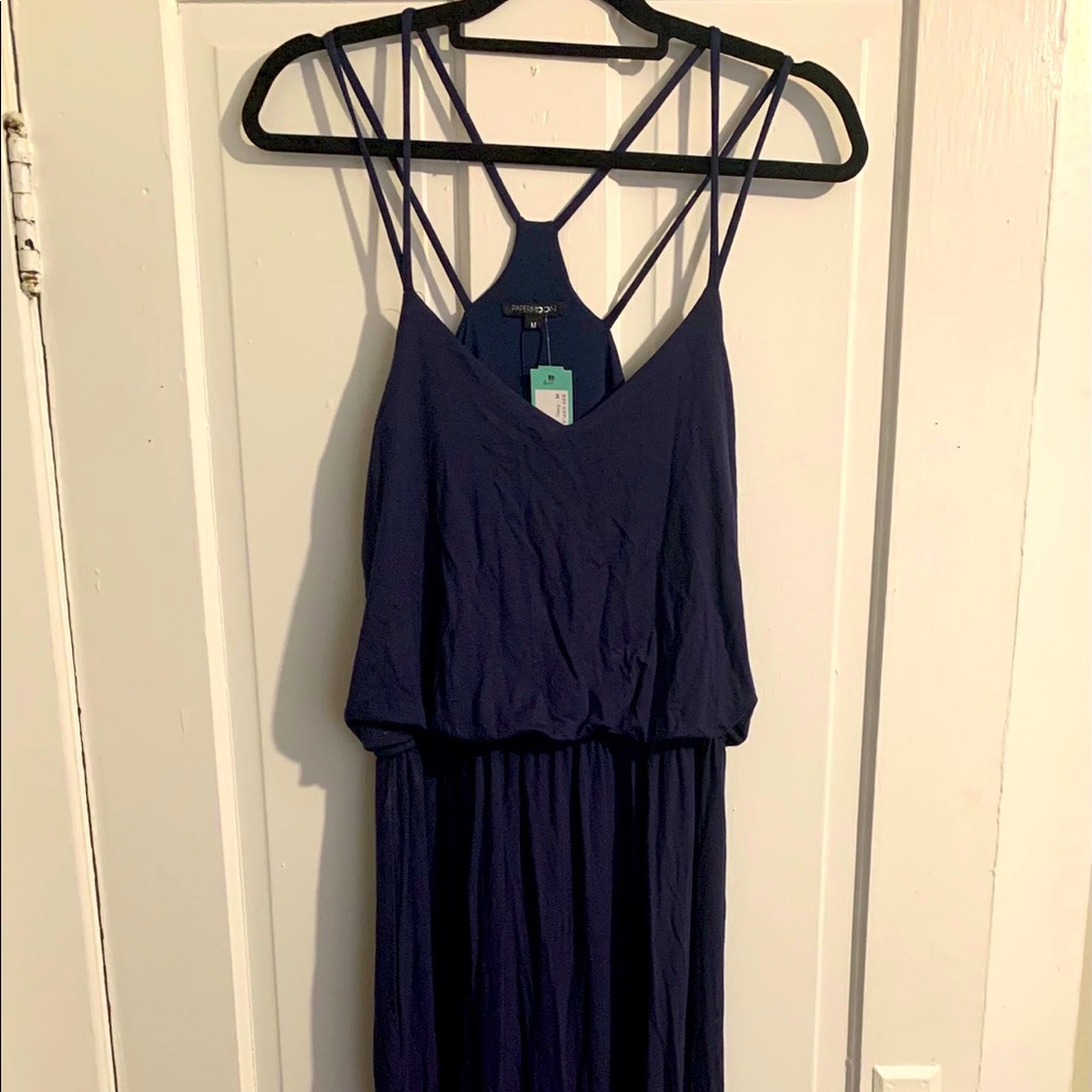 Navy blue maxi dress